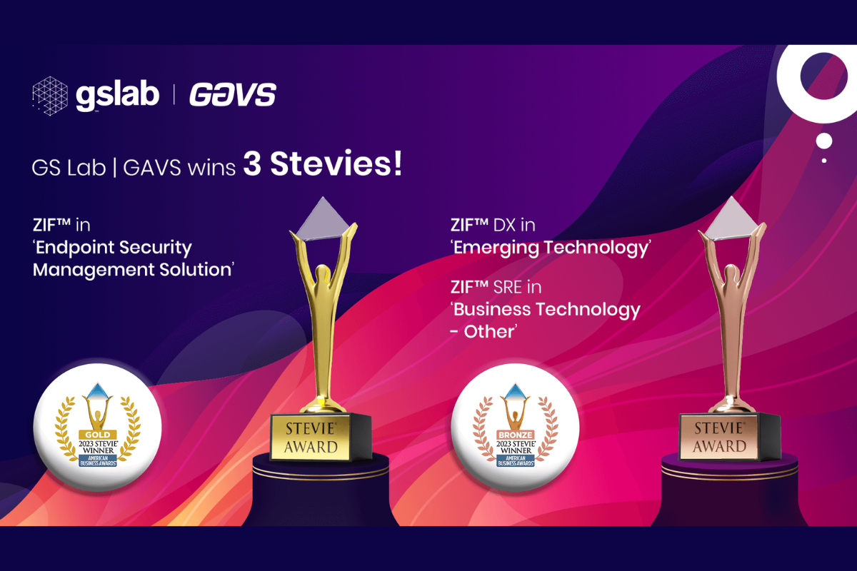 GS Lab | GAVS wins 3 STEVIE® Awards in the 2023 American Business Awards, including a Gold